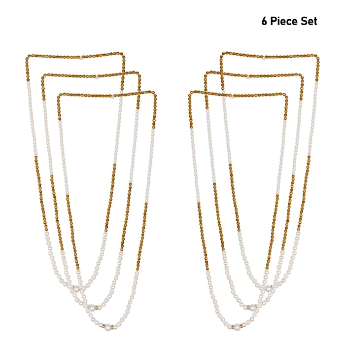 Swagat Mala - 17 Inches | 6 pcs/ Swagatam Mala/ Pearl Mala for Welcoming Guest