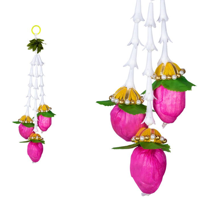 Lotus Design Toran - 1 Feet | Thoranam / Decorative Bandanwar / Door Hanging Entrance Decor