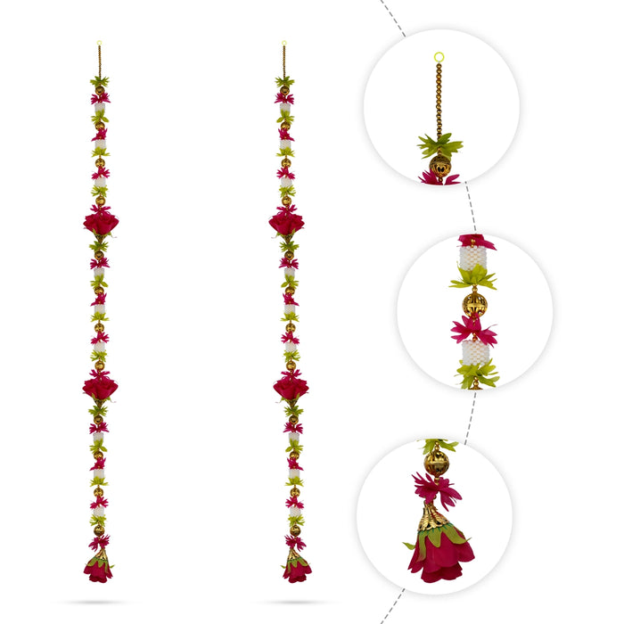 Fancy Toran - 5 Feet | 2 Pcs / Flower Bandanwar / Decorative Thoran / Door Hanging