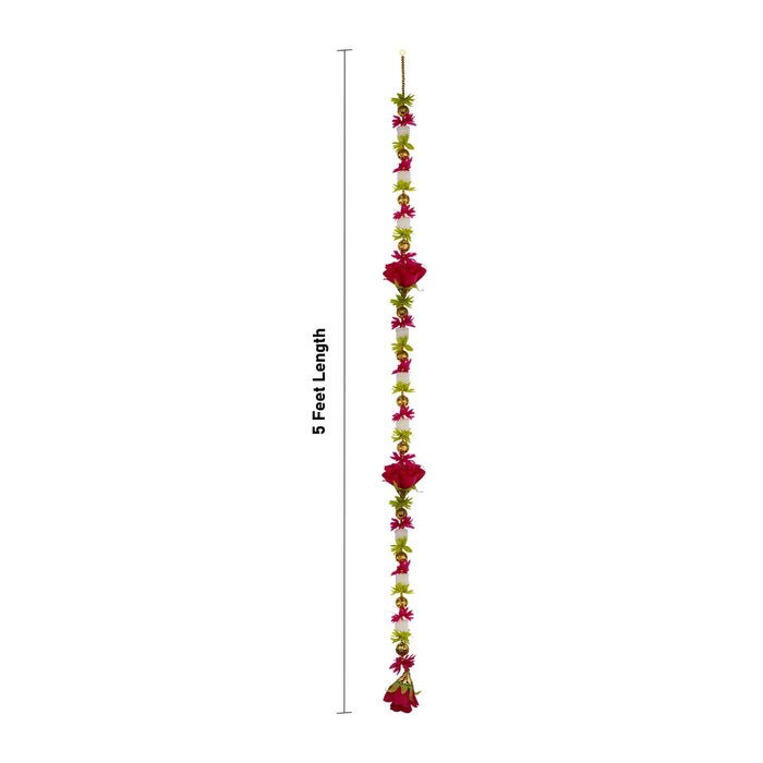 Fancy Toran - 5 Feet | 2 Pcs / Flower Bandanwar / Decorative Thoran / Door Hanging