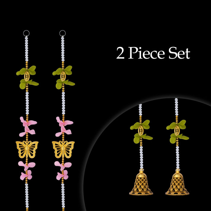 Fancy Ladi - 5 Feet | 2 Pcs / Side Toran/ Flower Design Thoran/ Artificial Floral Toran for Home Decor
