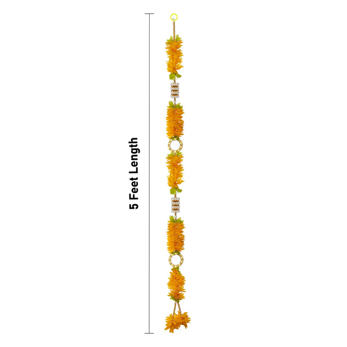Fancy Toran - 5 Feet | 2 Pcs / Flower Thoran/ Bandanwar/ Door Hanging Toran For Home Entrance