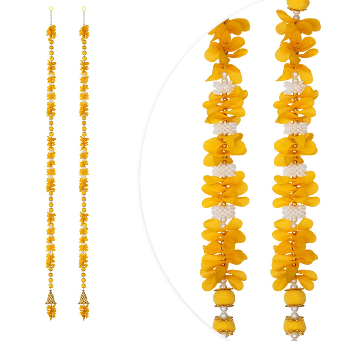 Fancy Toran - 5 Feet | 2 Pcs / Flower Thoran/ Bandanwar/ Door Hanging Toran For Home Entrance
