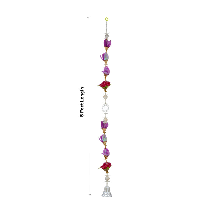 Fancy Toran - 5 Feet | 2 Pcs / Flower Design Thoranam / Bandanwar For Home Entarnce