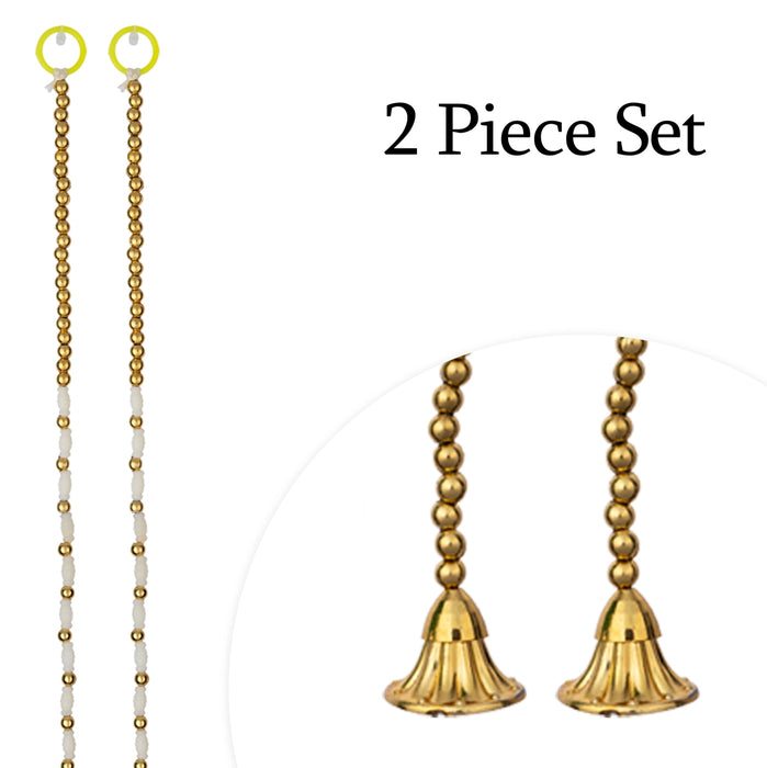 Side Toran - 5 Feet | 2 Pcs / Beads Design Thoranam / Artificial Flower Toran / Bandhawar for Home Entrance