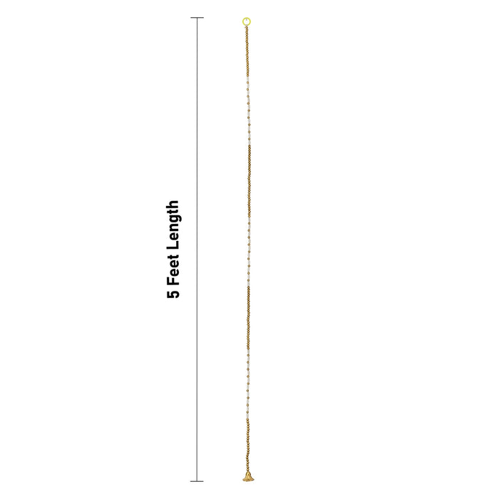 Side Toran - 5 Feet | 2 Pcs / Beads Design Thoranam / Artificial Flower Toran / Bandhawar for Home Entrance