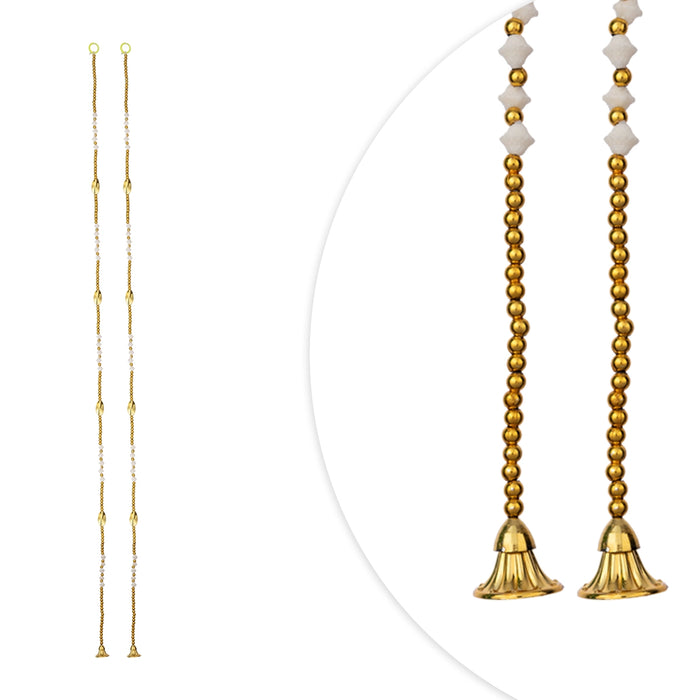 Fancy Ladi Pair - 5 Feet | 2 Pcs / Beads Thoranam / Bandanwar / Decorative Artificial Toran