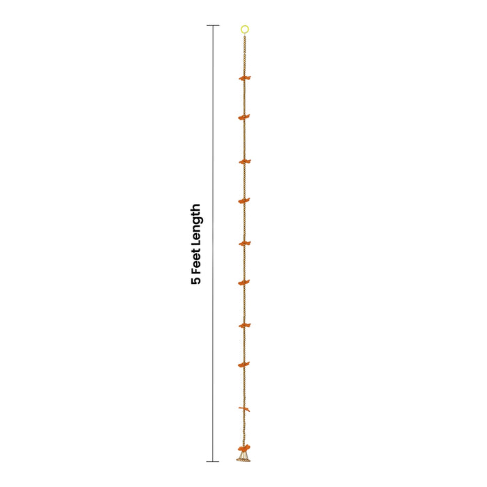 Side Toran - 5 Feet | 2 Pcs / Beads Design Thoranam / Bandhawar / Artificial Flower Thoran for Home Entrance