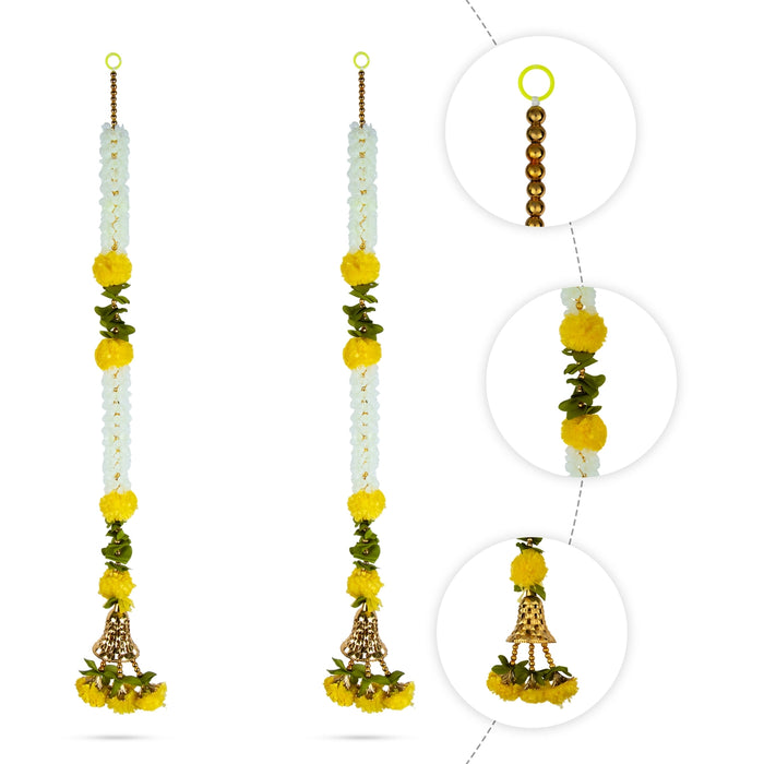 Fancy Toran - 3 Feet | 2 Pcs / Flower Thoranam / Bandanwar / Door Hanging for Entrance Decor