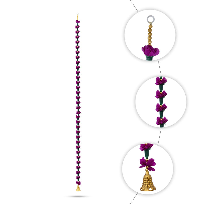 Side Toran - 5 Feet | 2 Pcs / Artificial Floral Toran/ Flower Design Thoran for Home Decor