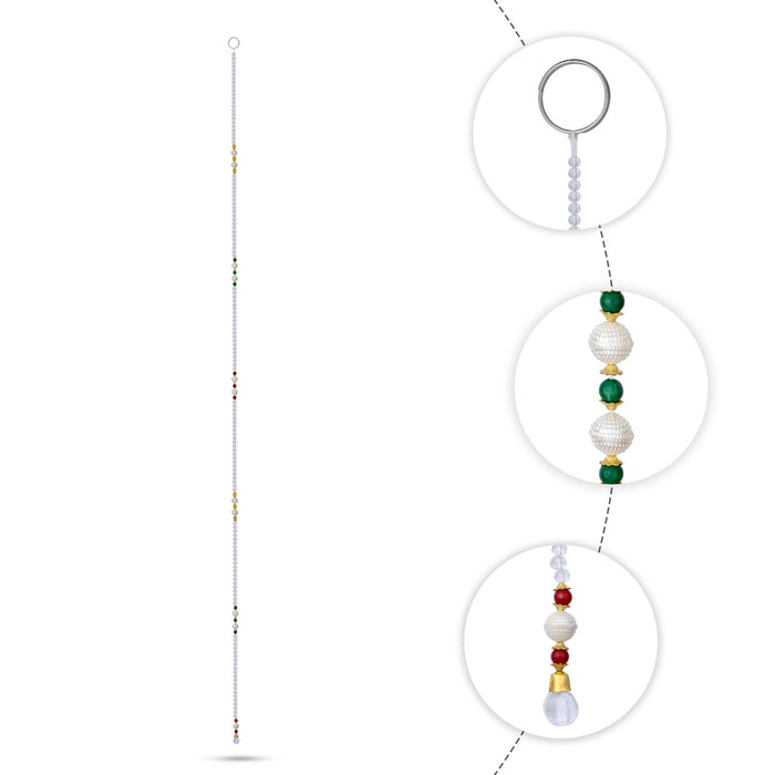 Side Toran - 5 Feet| 2 Pcs / Beads Design Thoran/ Artificial Toran for Wall Hanging