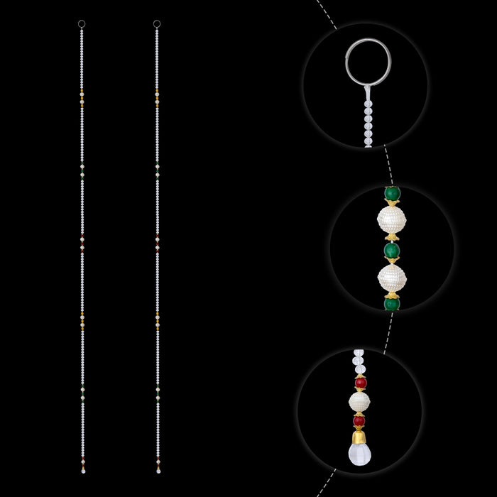 Side Toran - 5 Feet| 2 Pcs / Beads Design Thoran/ Artificial Toran for Wall Hanging
