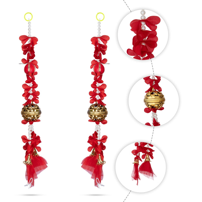 Side Toran - 1 Feet | 2 Pcs/ Flower Bandhawar / Artificial Thoranam for Home Decor