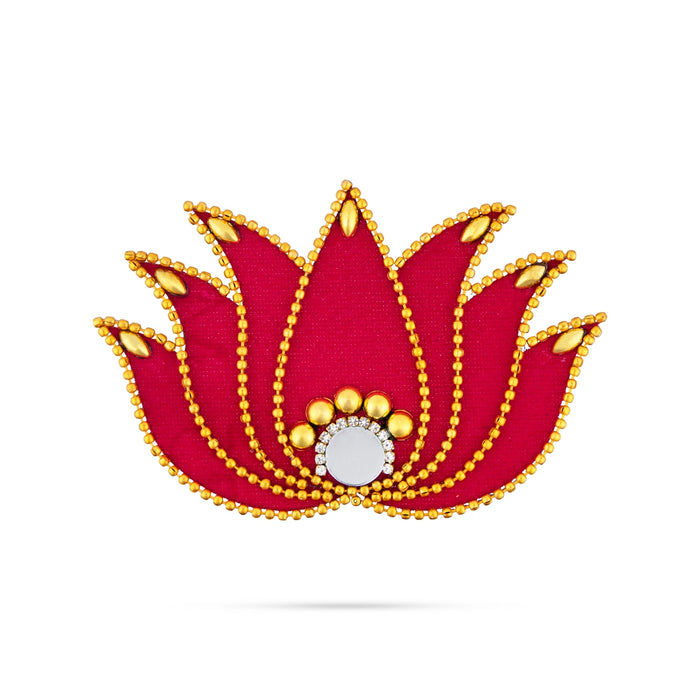 Rangoli Lotus Design - 3.5 x 2 Inches | Mirror Design Kolam Design for Pooja Decor/ Assorted Colour