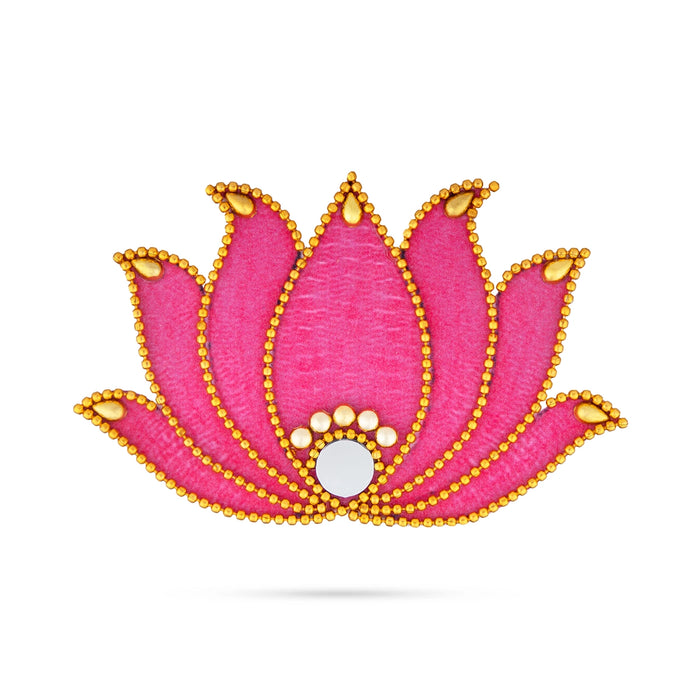 Rangoli Lotus Design - 3.5 x 2 Inches | Mirror Design Kolam Design for Pooja Decor/ Assorted Colour