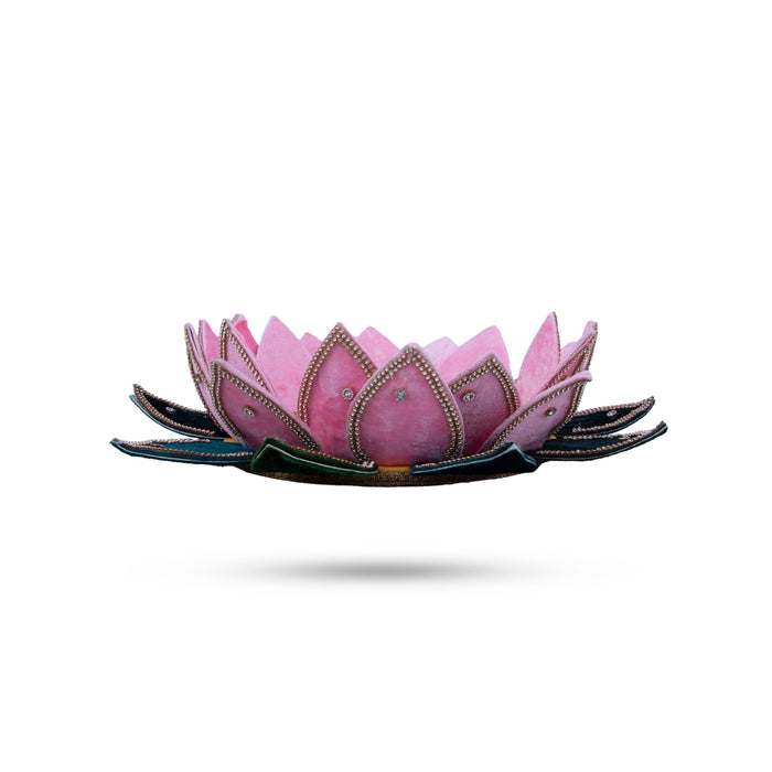 Floating Lotus Flower - 4 x 15 Inches | Velvet Artificial Lotus Flower/ Uruli Flower Decoration