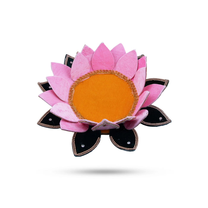 Floating Lotus Flower - 4 x 15 Inches | Velvet Artificial Lotus Flower/ Uruli Flower Decoration