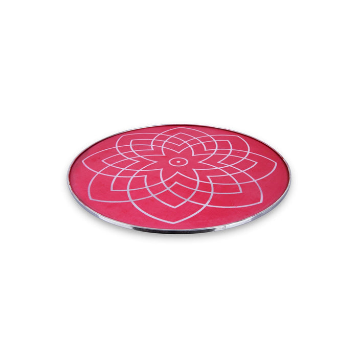 Rangoli Jali - 12 Inches | Hrudaya Kamala Design Kolam Stencil/ Rangoli Stencil for Floor