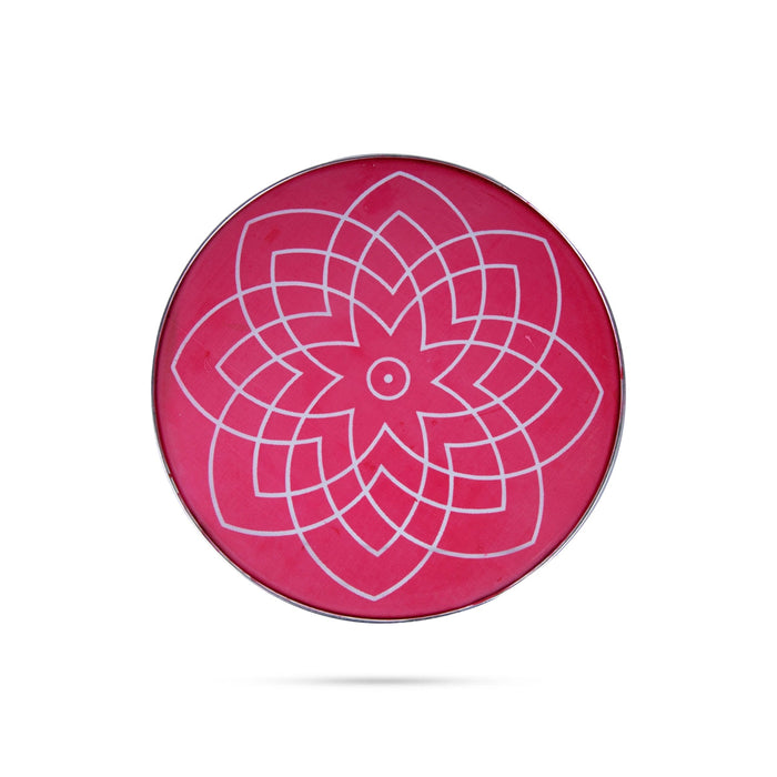 Rangoli Jali - 8 Inches | Hrudaya Kamala Design Kolam Stencil/ Rangoli Stencil for Floor Decor