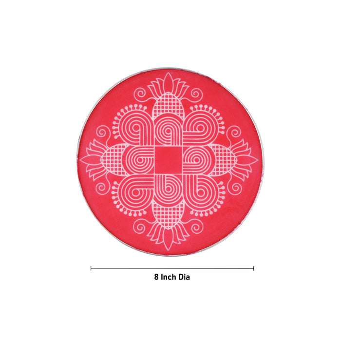 Rangoli Stensil - 8 Inches | Ezhai Line Kolam Stencil/ Rangoli Jali/ Rangoli Stencil for Floor Decor