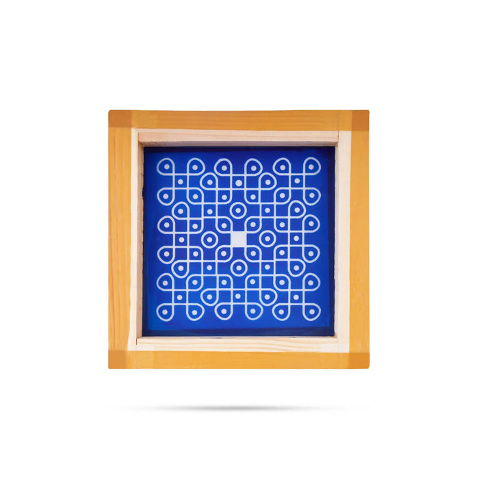 Rangoli Stencil - 5 X 5 Inches | Kambi Kolam Pattern/ Reusable Floor Rangoli Stencil For Auspicious Entry