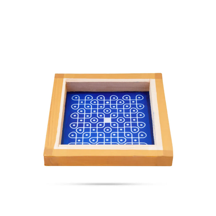 Rangoli Stencil - 5 X 5 Inches | Kambi Kolam Pattern/ Reusable Floor Rangoli Stencil For Auspicious Entry