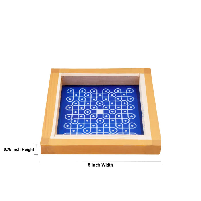 Rangoli Stencil - 5 X 5 Inches | Kambi Kolam Pattern/ Reusable Floor Rangoli Stencil For Auspicious Entry