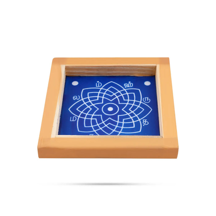 Rangoli Stenci - 5 X 5 Inches | Sacred Lotus Kolam/ Hrudya Kamalam Reusable Floor Stencil For Daily Pooja