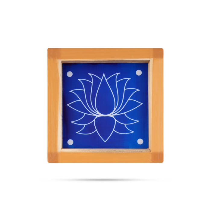 Rangoli Stencil - 5 X 5 Inches | Lotus Design / Traditional Floral Kolam Pattern/ Reusable Floor Rangoli Stencil