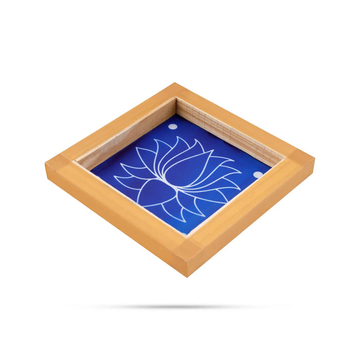 Rangoli Stencil - 5 X 5 Inches | Lotus Design / Traditional Floral Kolam Pattern/ Reusable Floor Rangoli Stencil