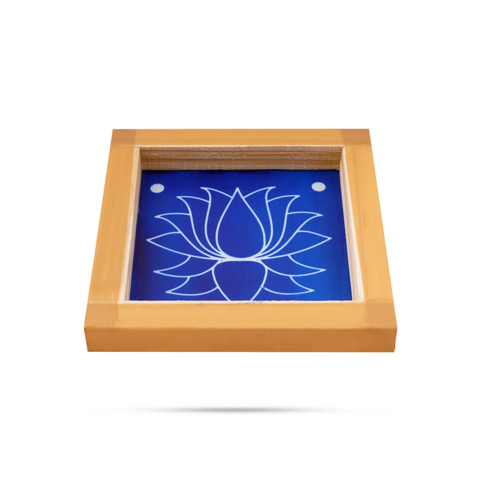 Rangoli Stencil - 5 X 5 Inches | Lotus Design / Traditional Floral Kolam Pattern/ Reusable Floor Rangoli Stencil