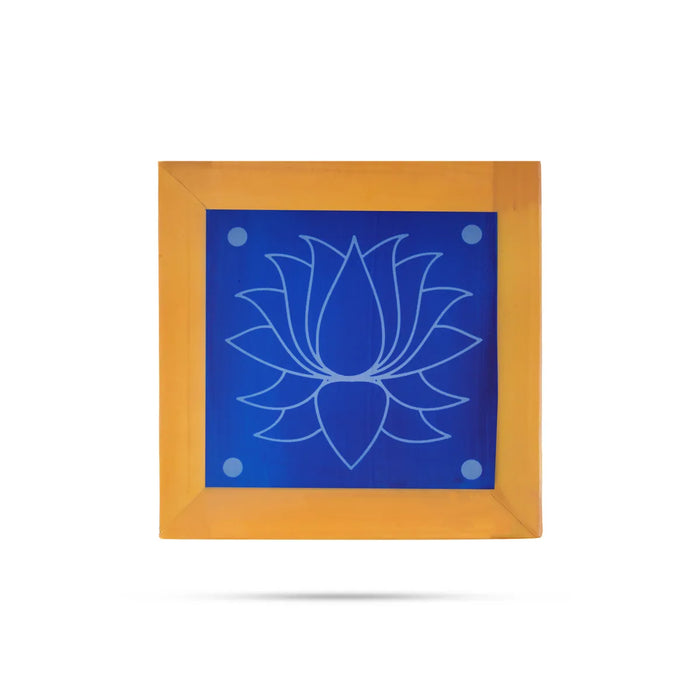 Rangoli Stencil - 5 X 5 Inches | Lotus Design / Traditional Floral Kolam Pattern/ Reusable Floor Rangoli Stencil