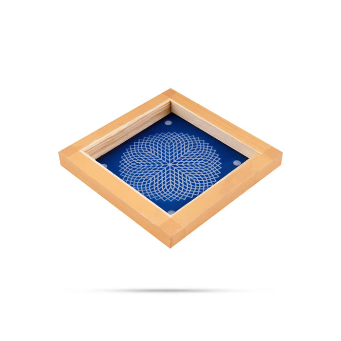 Rangoli Stencil - 5 X 5 Inches | Assorted Traditional Kolam Pattern/ Reusable Floor Rangoli Stencil