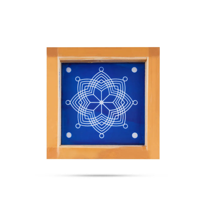 Rangoli Stencil - 5 X 5 Inches | Assorted Traditional Kolam Pattern/ Reusable Floor Rangoli Stencil