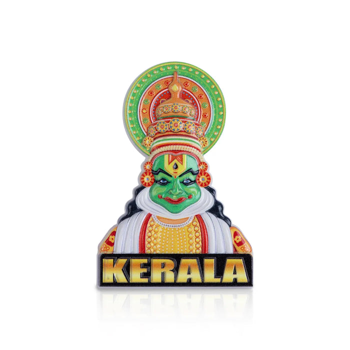 Kathakali Head Fridge Magnet - 3 X 2 Inches | Photo Magnet/ Kathakali Face Picture Magnet For Home Decor