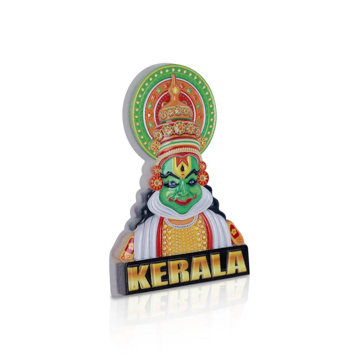 Kathakali Head Fridge Magnet - 3 X 2 Inches | Photo Magnet/ Kathakali Face Picture Magnet For Home Decor