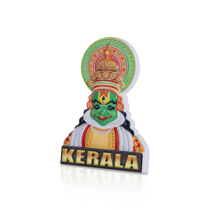 Kathakali Head Fridge Magnet - 3 X 2 Inches | Photo Magnet/ Kathakali Face Picture Magnet For Home Decor