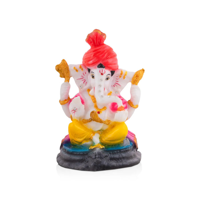 Ganapati Idol - 5.5 x 4 Inches | Vinayaka Statue/ Ganesha Idol for Home