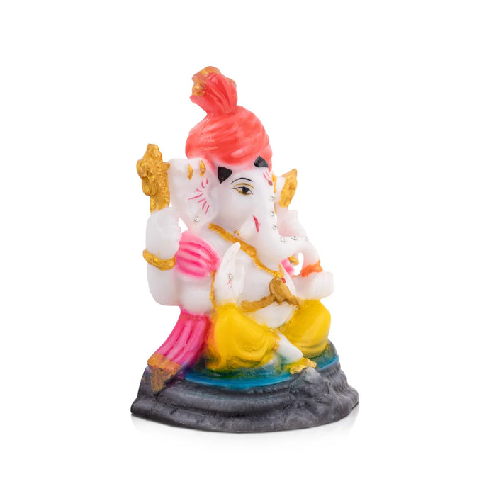 Ganapati Idol - 5.5 x 4 Inches | Vinayaka Statue/ Ganesha Idol for Home