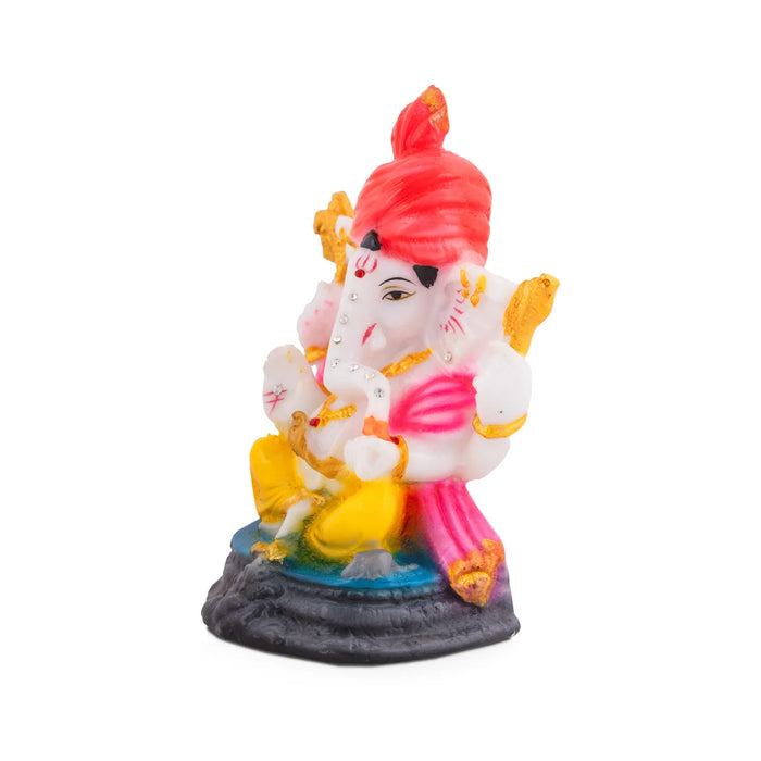 Ganapati Idol - 5.5 x 4 Inches | Vinayaka Statue/ Ganesha Idol for Home