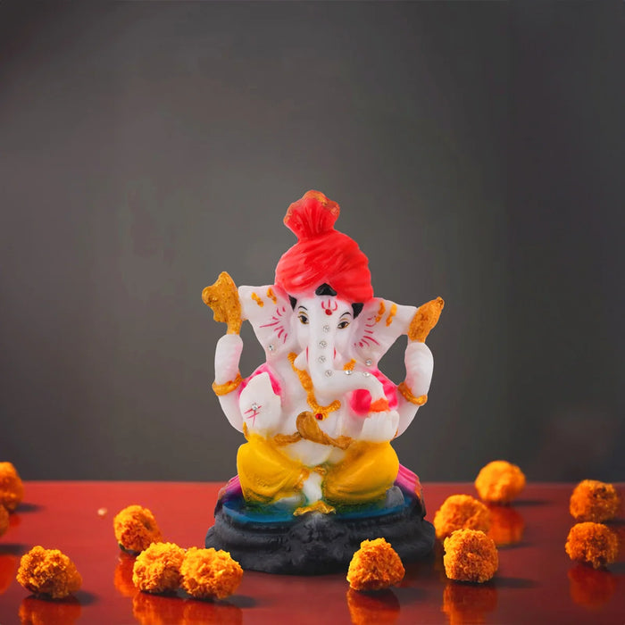 Ganapati Idol - 5.5 x 4 Inches | Vinayaka Statue/ Ganesha Idol for Home