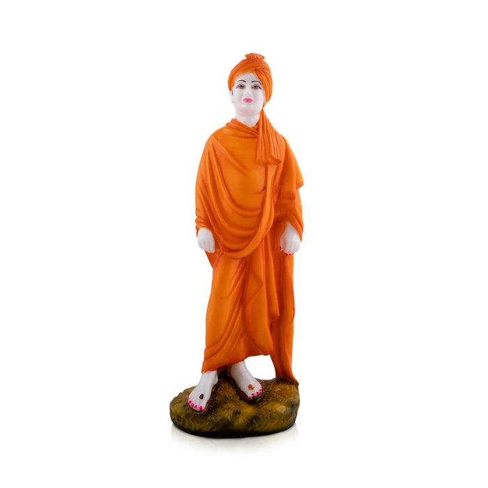 Vivekananda Statue - 17 x 6 Inches | Swami Vivekananda Murti/ Marble Dust Statue for Pooja