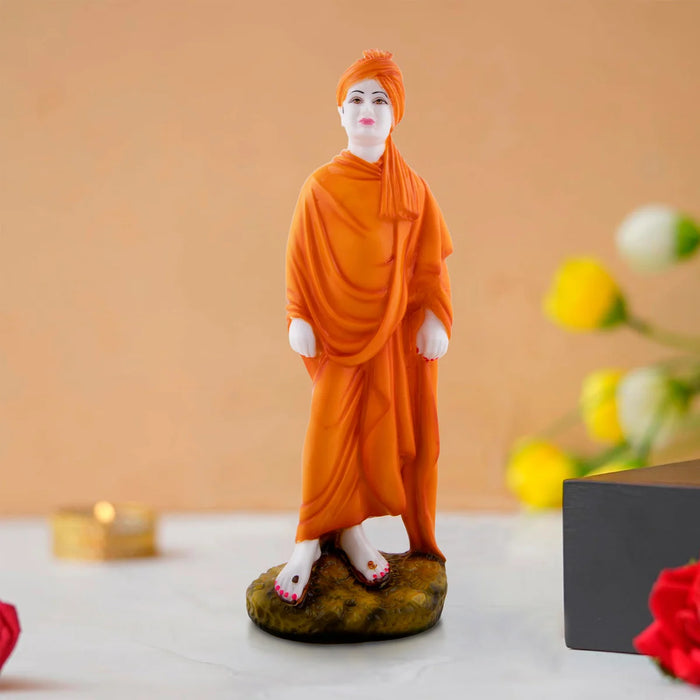 Vivekananda Statue - 17 x 6 Inches | Swami Vivekananda Murti/ Marble Dust Statue for Pooja