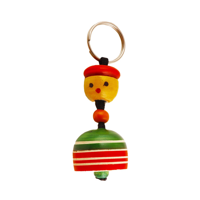 Handmade Key Chain - 3 Inches | Wooden Key Ring for Kids/ Assorted Design