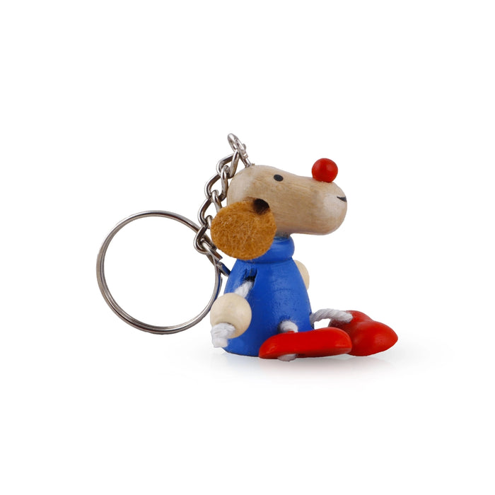 Handmade Key Chain - 3 Inches | Wooden Key Ring for Kids/ Assorted Design