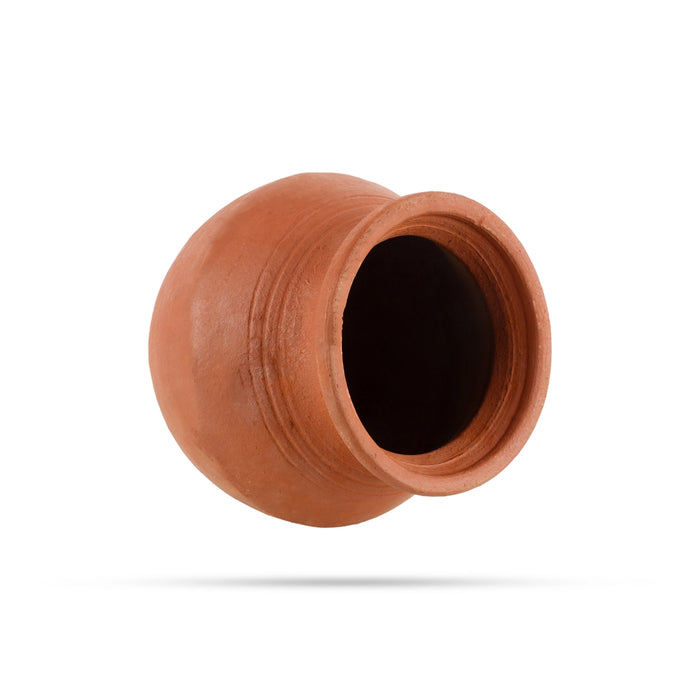 Terracotta Pot - 6 Inches | Clay Matka Pot/ Earthen Pot / Man Paanai for Home Decor