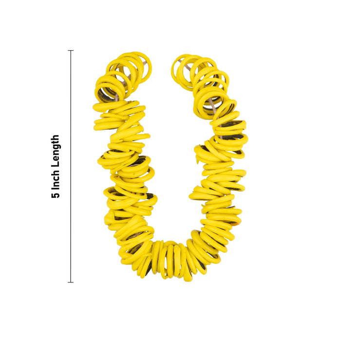 Bangle Hara - 5 Inches | Yellow Colour Bangle Mala/ Valaiyal Malai/ Bangle Garland for Deity