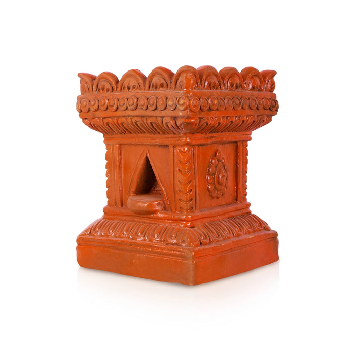 Thulasi Maadam - 8 Inches | Clay Tulasi Vrindavan/ Tulsi Maadam for Pooja