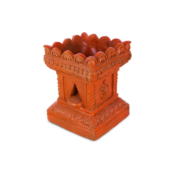 Thulasi Maadam - 8 Inches | Clay Tulasi Vrindavan/ Tulsi Maadam for Pooja