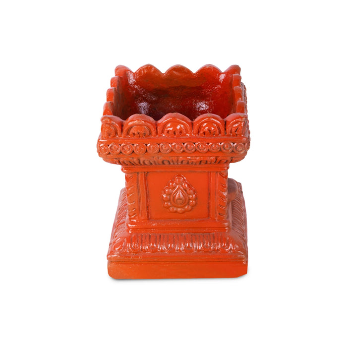 Thulasi Maadam - 8 Inches | Clay Tulasi Vrindavan/ Tulsi Maadam for Pooja
